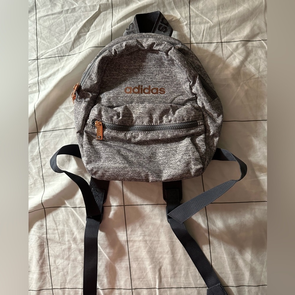 Gray Mini Adidas Backpack, Excellent Condition - image 4